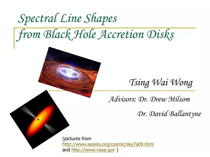 spectral line shapes from black hole accretion disks