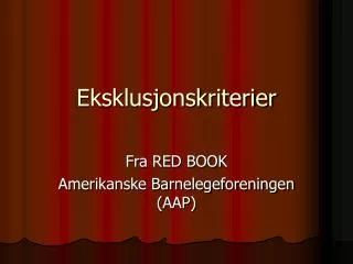 eksklusjonskriterier