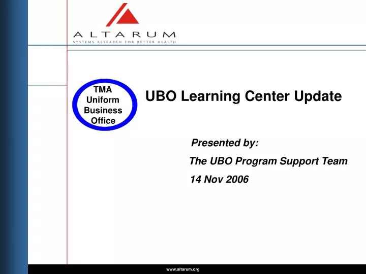 ubo learning center update