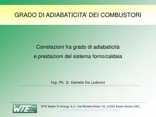 grado di adiabaticita dei combustori