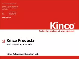 Kinco Products HMI , PLC , Servo , Stepper ...