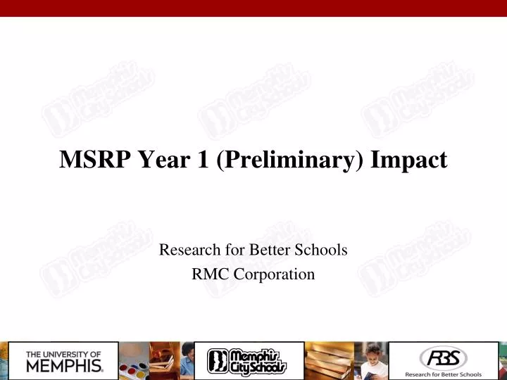 msrp year 1 preliminary impact
