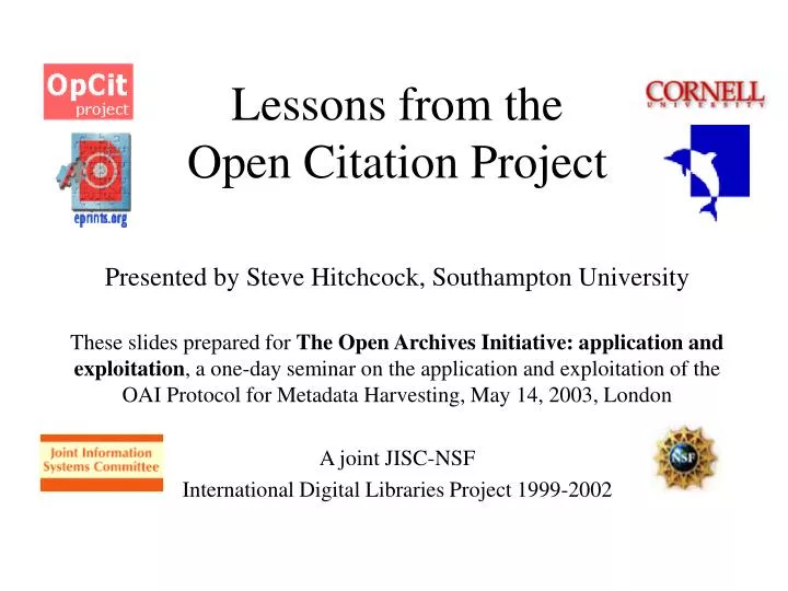 lessons from the open citation project