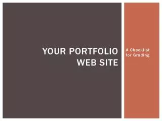 Your Portfolio Web Site