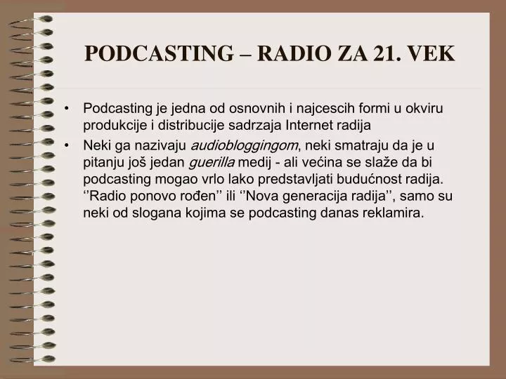 podcasting radio za 21 vek