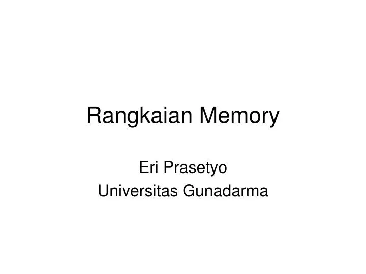 rangkaian memory