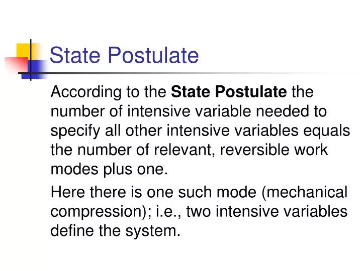 state postulate