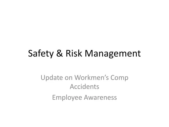 safety risk management