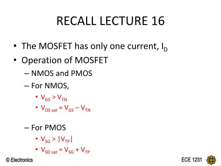 recall lecture 16