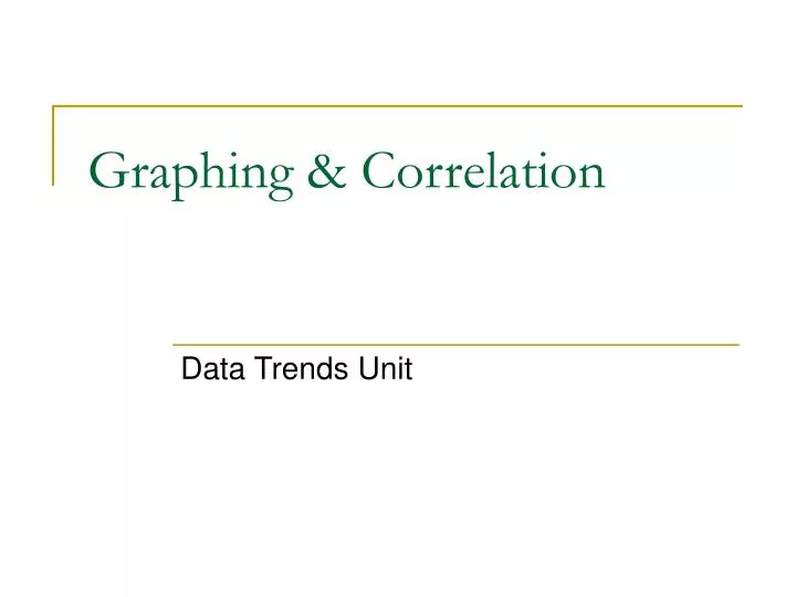 graphing correlation