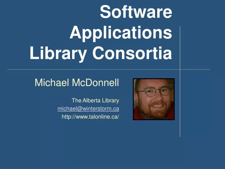 software applications library consortia