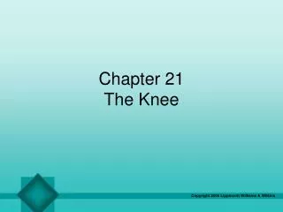 Chapter 21 The Knee