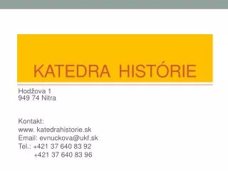 katedra hist rie