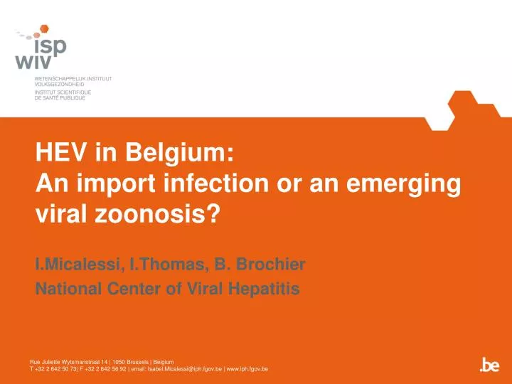 hev in belgium an import infection or an emerging viral zoonosis