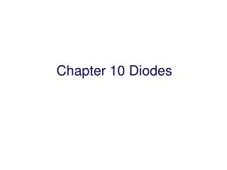 Chapter 10 Diodes