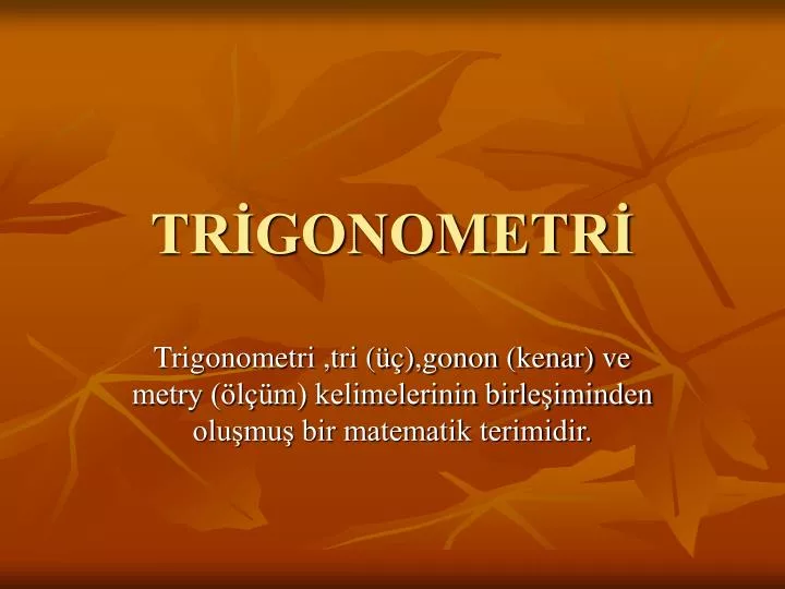 tr gonometr