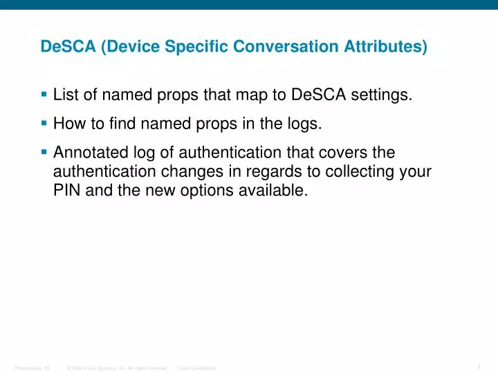 desca device specific conversation attributes