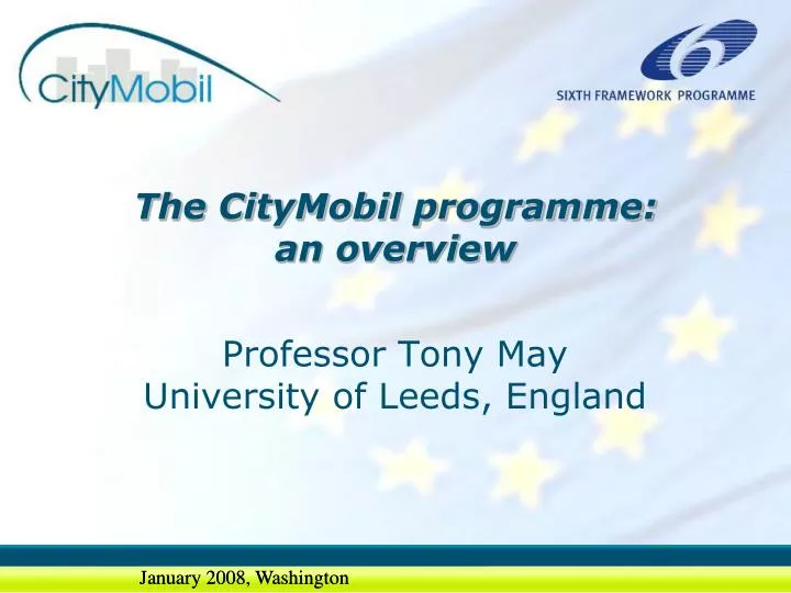 the citymobil programme an overview