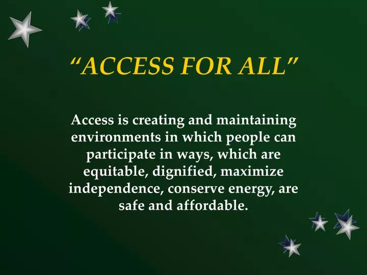access for all