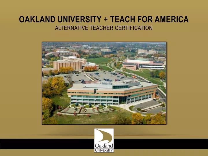 oakland university teach for america alternative teacher certification