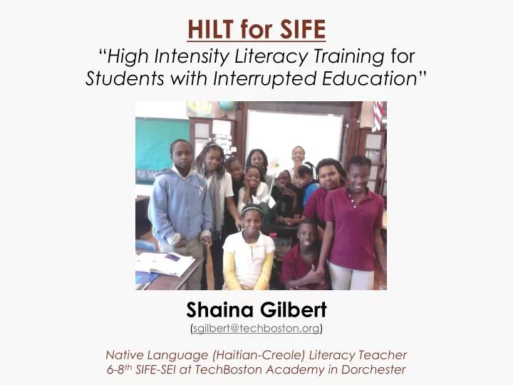 hilt for sife high intensity literacy training for students with interrupted education
