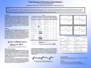 A Novel Approach to Resin-based Cysteine Alkylation Bin Yang and Richard DiMarchi