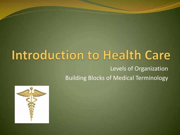 introduction to health care