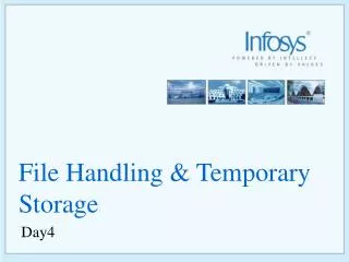File Handling &amp; Temporary Storage