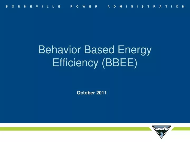 behavior based energy efficiency bbee