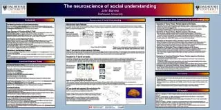 The neuroscience of social understanding John Barresi Dalhousie University