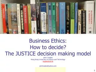 Business ethics: how to decide?