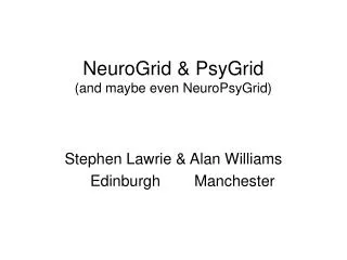NeuroGrid &amp; PsyGrid (and maybe even NeuroPsyGrid)