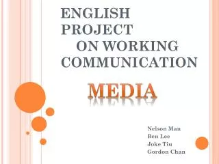ENGLISH PROJECT ON WORKING COMMUNICATION