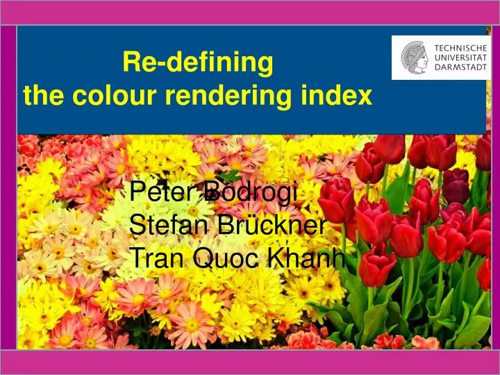 re defining the colour rendering index