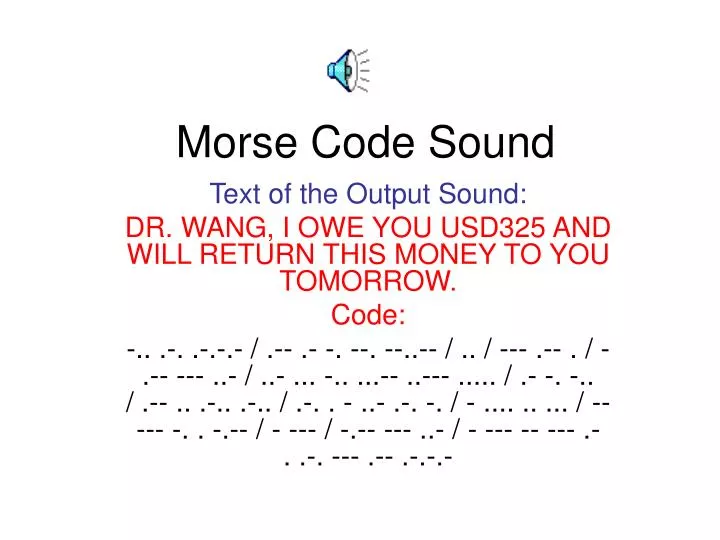 morse code sound