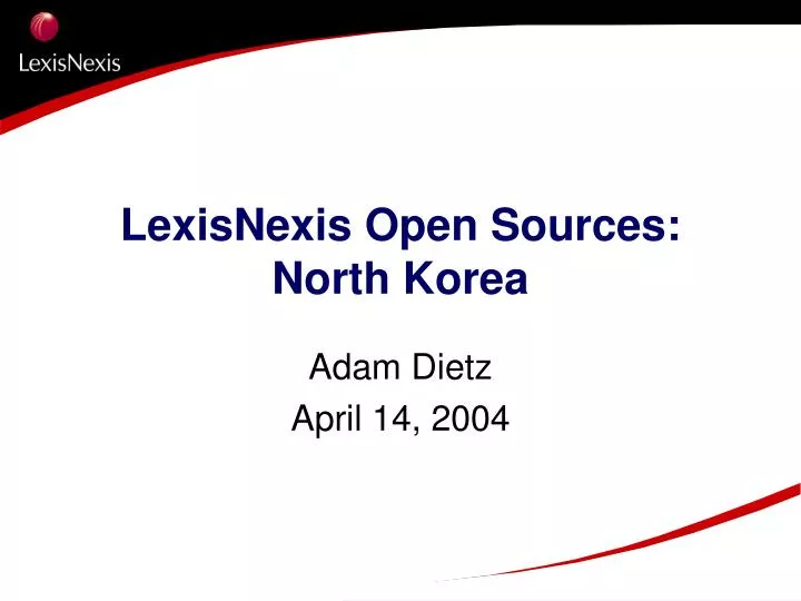 lexisnexis open sources north korea