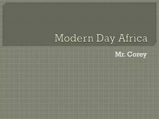 Modern Day Africa
