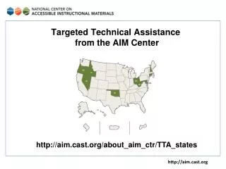 Targeted Technical Assistance from the AIM Center