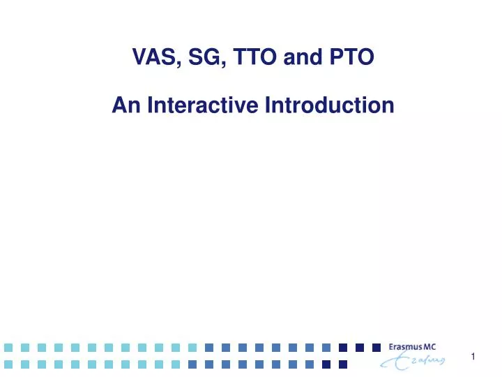 vas sg tto and pto an interactive introduction