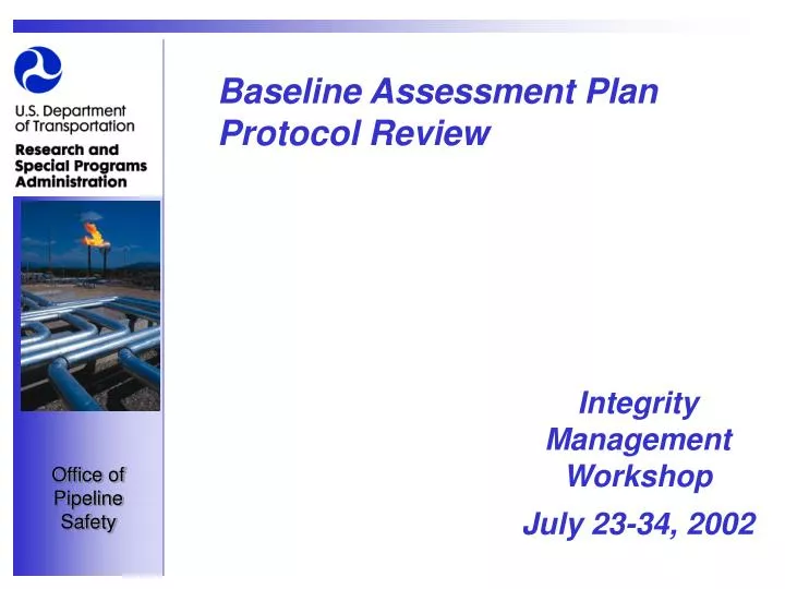 baseline assessment plan protocol review