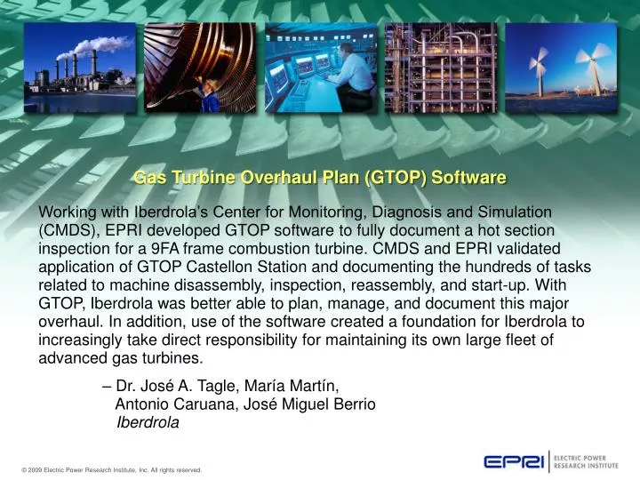 gas turbine overhaul plan gtop software