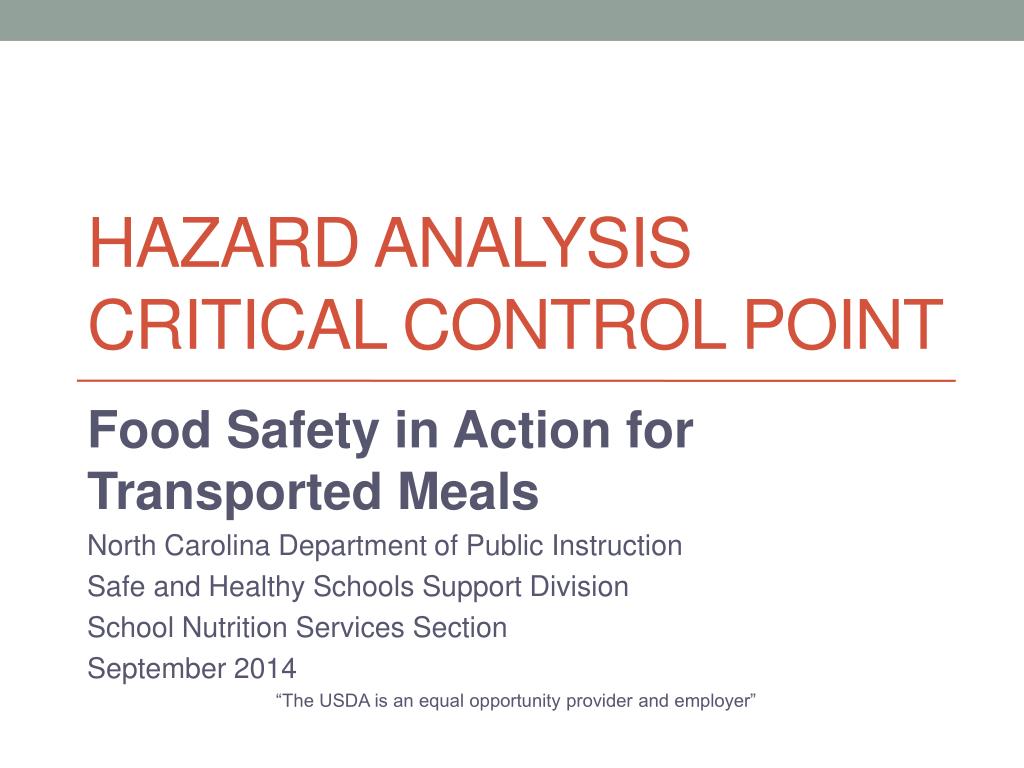 PPT - Hazard analysis critical control point PowerPoint Presentation ...