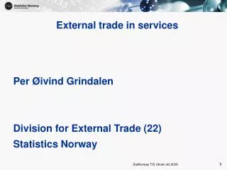 External trade in services