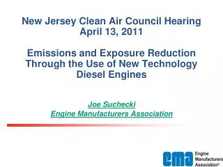 Joe Suchecki Engine Manufacturers Association