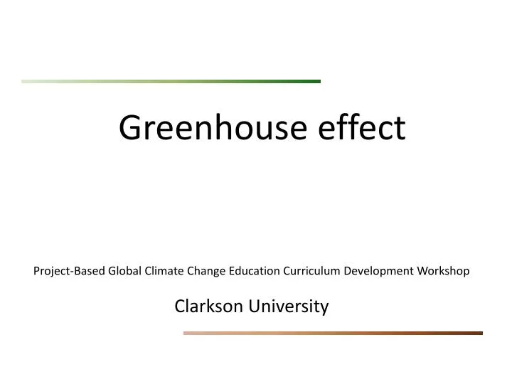 greenhouse effect