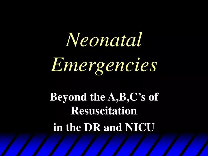 neonatal emergencies