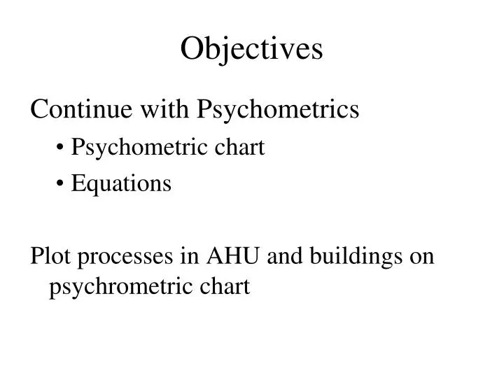 objectives