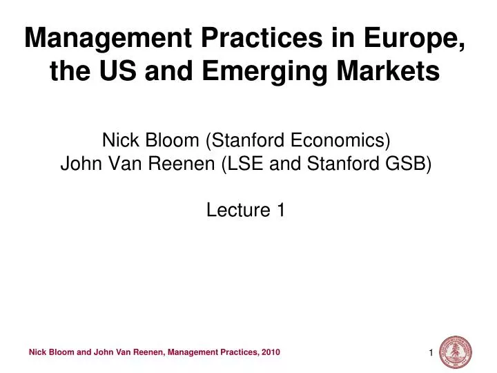 management practices in europe the us and emerging markets