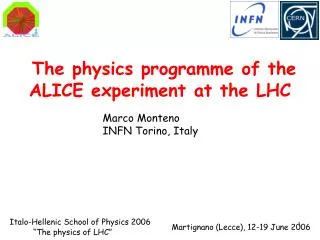 The physics programme of the ALICE experiment at the LHC