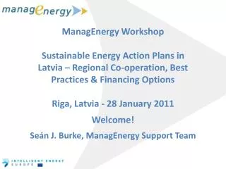 ManagEnergy Workshop